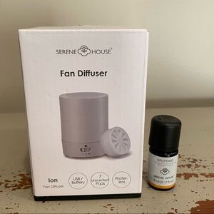 🆕 Serene House Essential Oil Ion Fan Diffuser with Essential Oil Blend